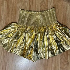 Queen of Sparkles Gold Swing Shorts